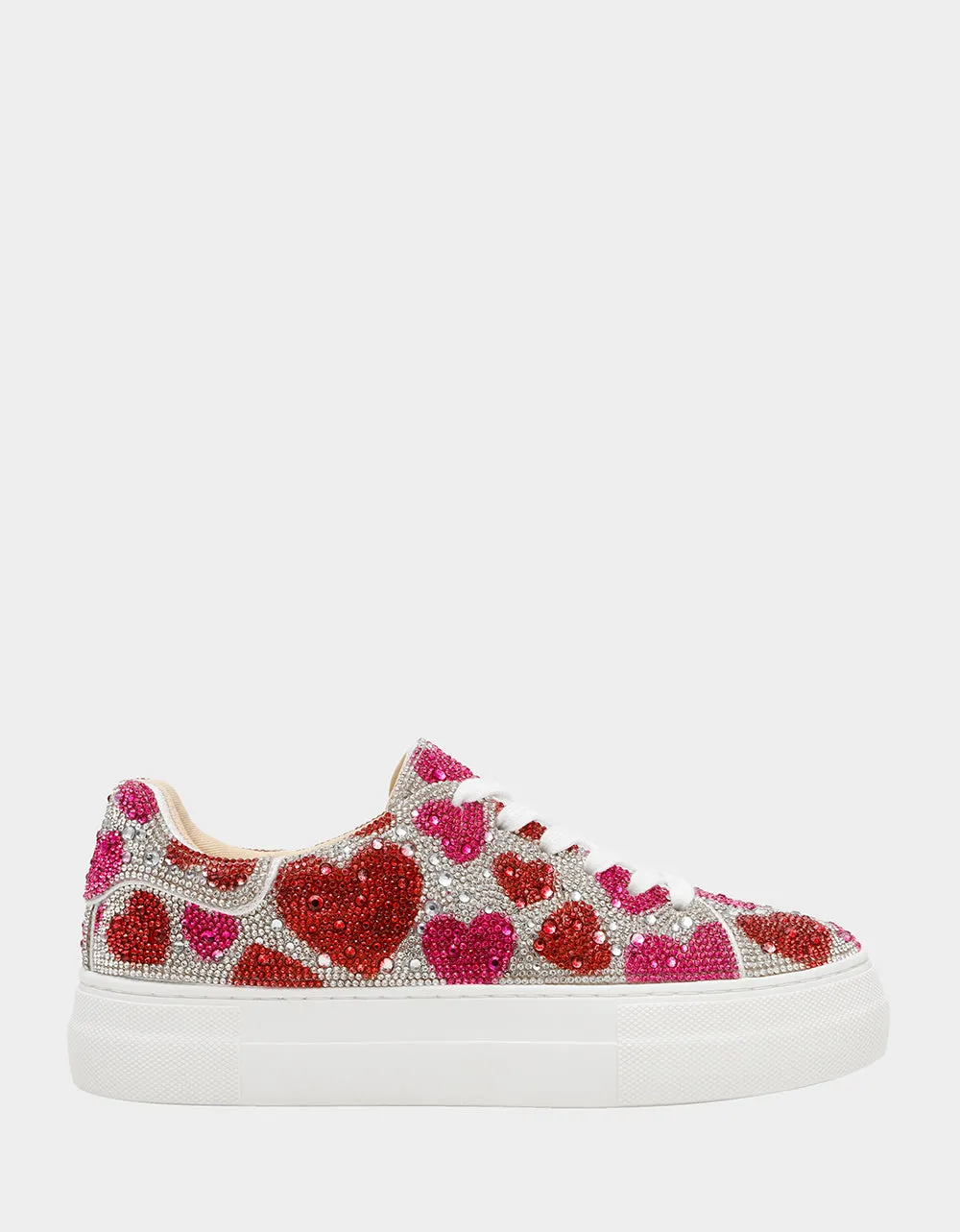 SIDNY RED/PINK HEARTS MULTI sold by Betsey Johnson