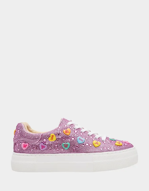 SIDNY PINK MULTI HEARTS sold by Betsey Johnson
