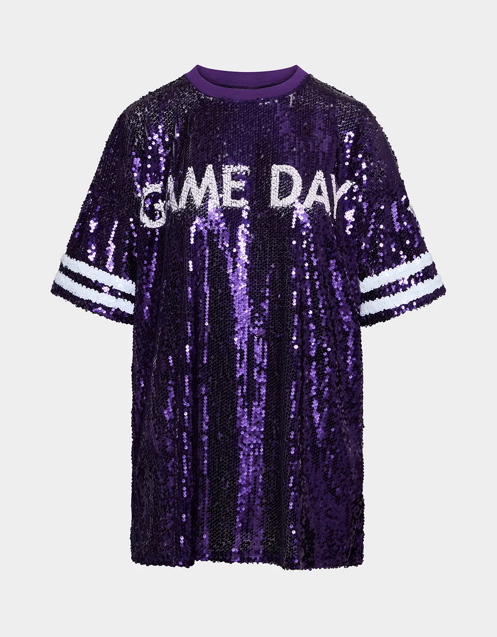 GAME DAY JERSEY SEQUIN DRESS PURPLE sold by Betsey Johnson product image thumbnail 5