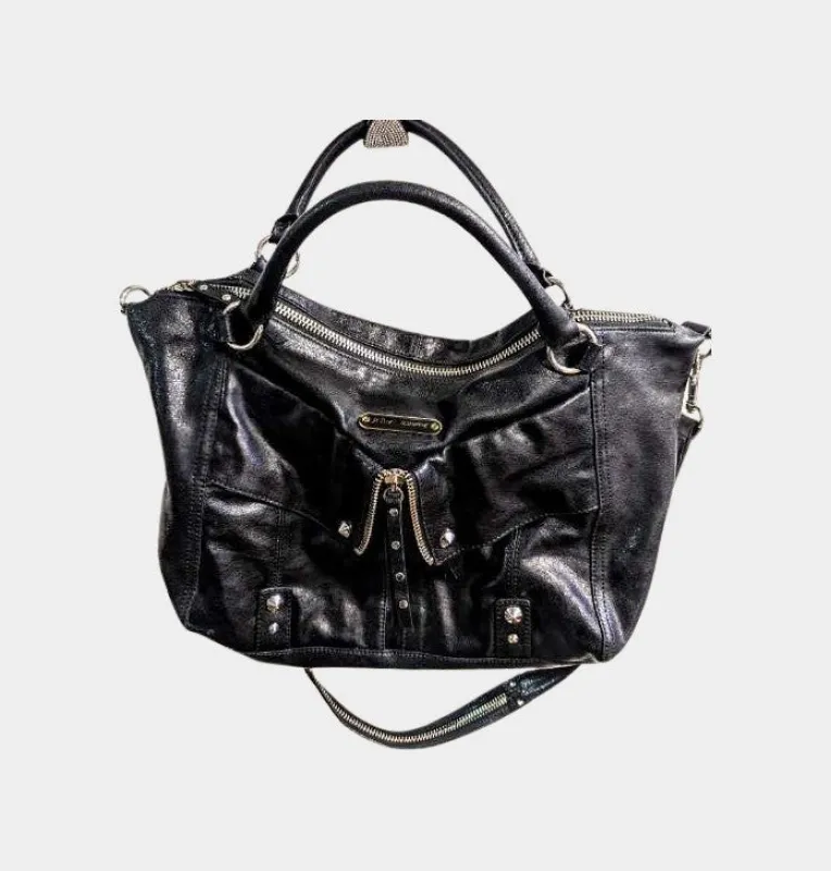 Black sparkly zipper bag | RE:LUV sold by Betsey Johnson