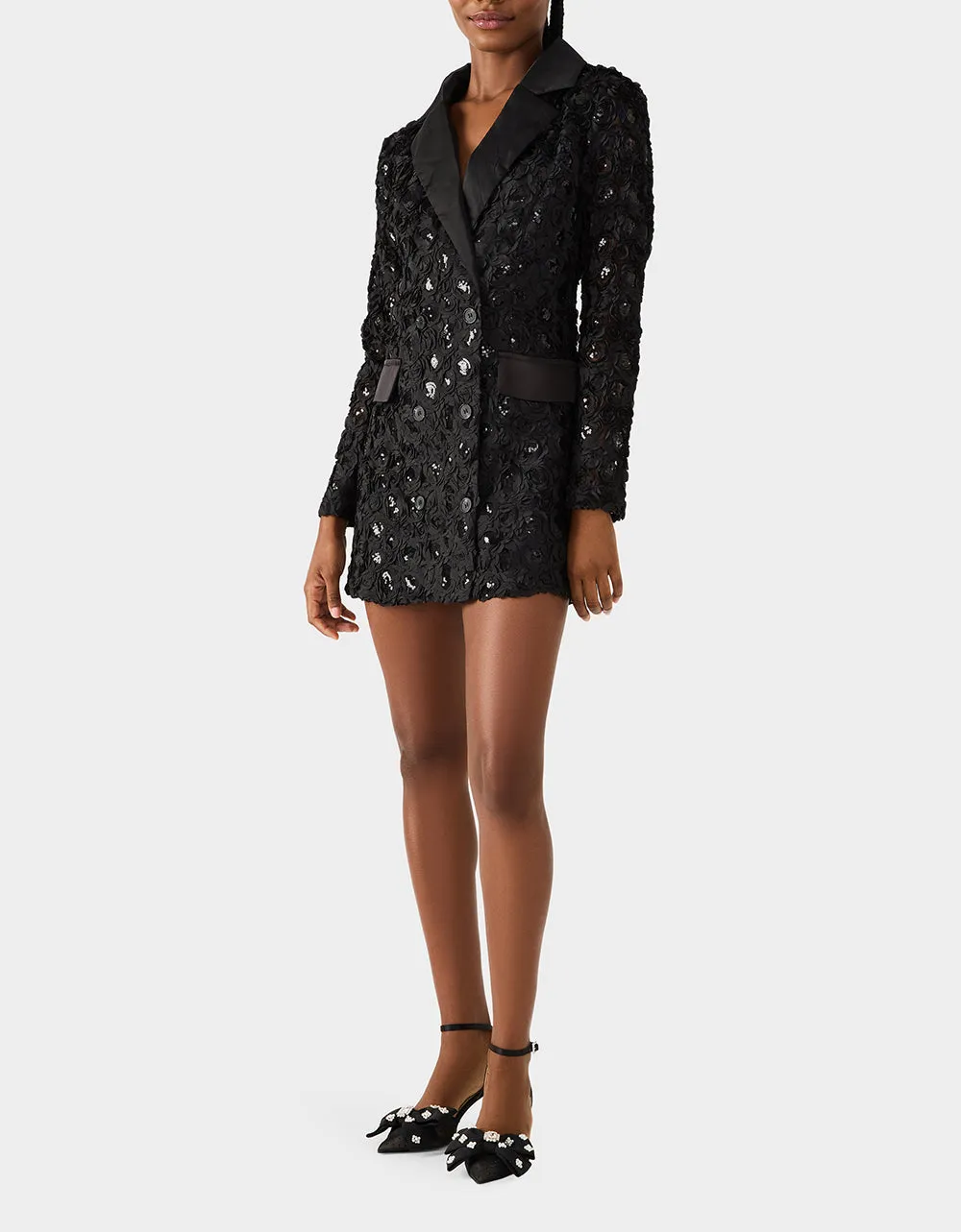 ROSETTE BLAZER DRESS BLACK sold by Betsey Johnson product image thumbnail 4