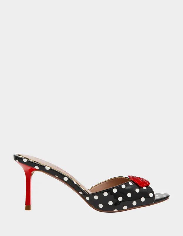 CASIDY WHITE BLACK POLKA DOT sold by Betsey Johnson