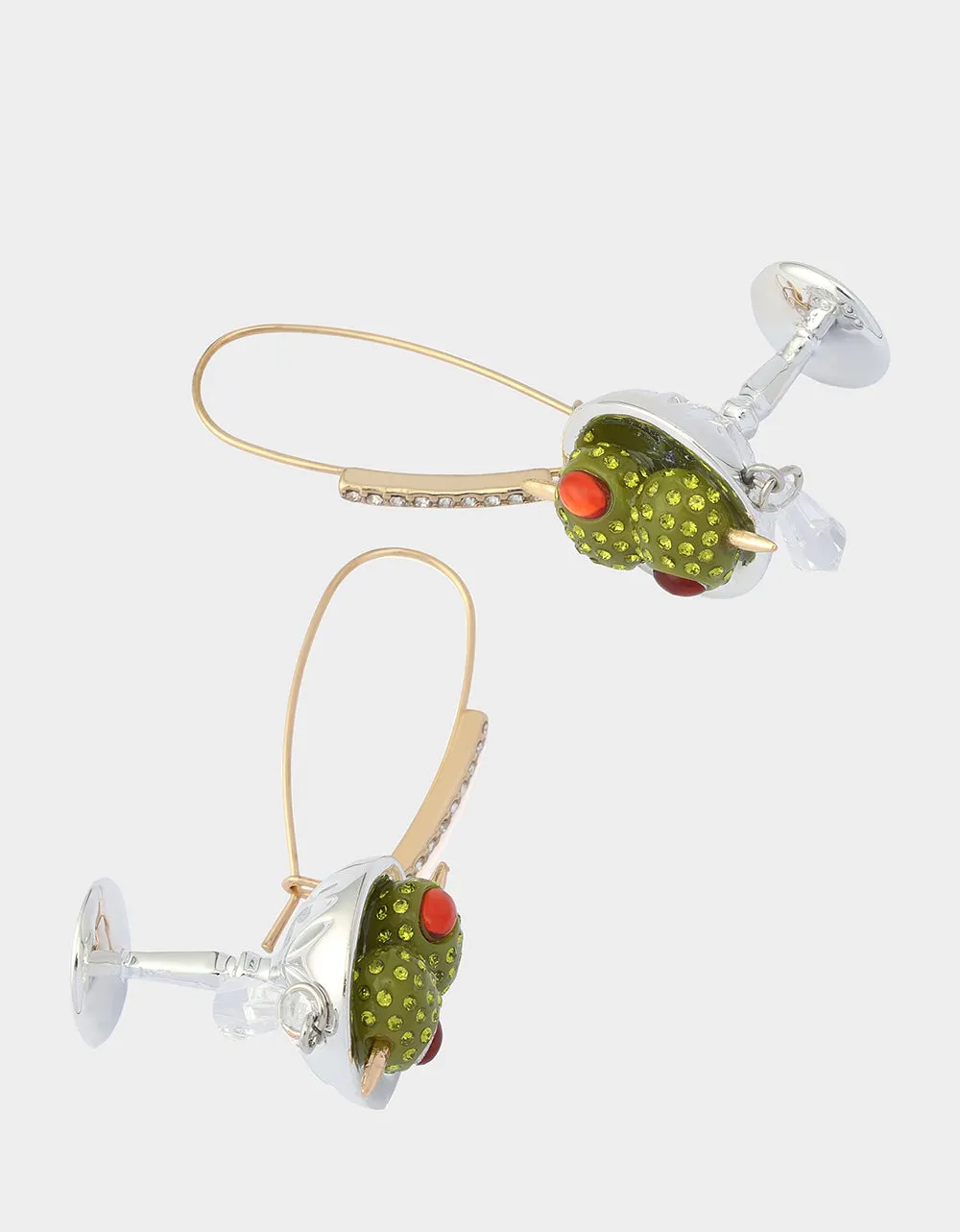 MARTINI DROP EARRINGS GREEN sold by Betsey Johnson product image thumbnail 2