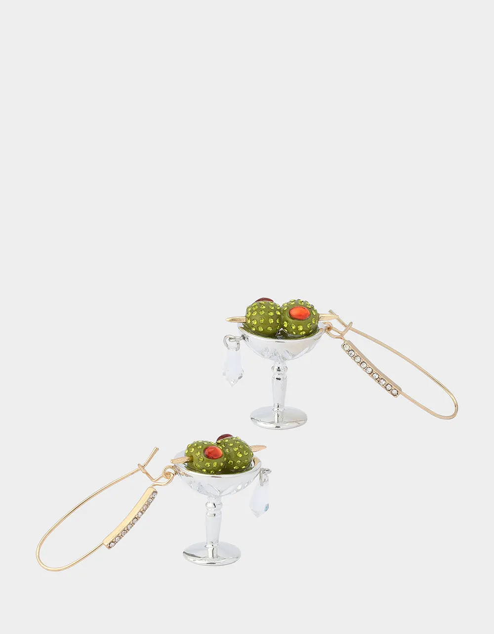 MARTINI DROP EARRINGS GREEN sold by Betsey Johnson product image thumbnail 3