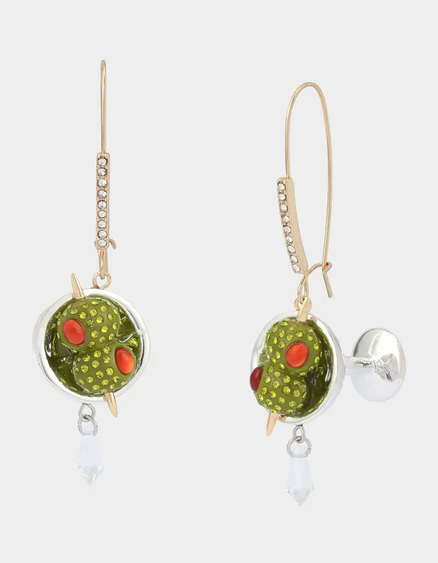 MARTINI DROP EARRINGS GREEN sold by Betsey Johnson