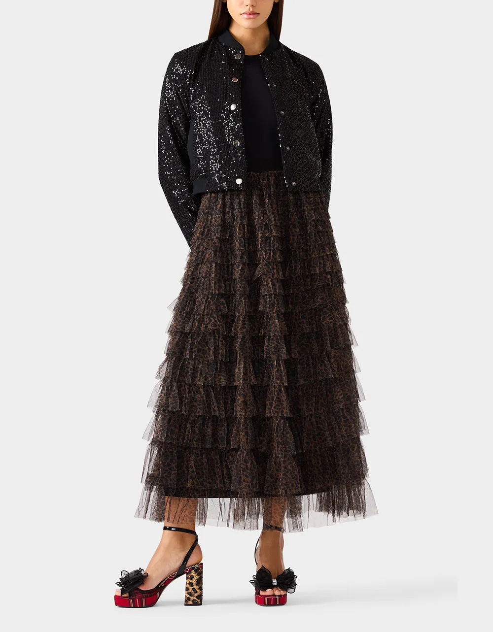 RUFFLED MAXI SKIRT LEOPARD sold by Betsey Johnson product image thumbnail 2