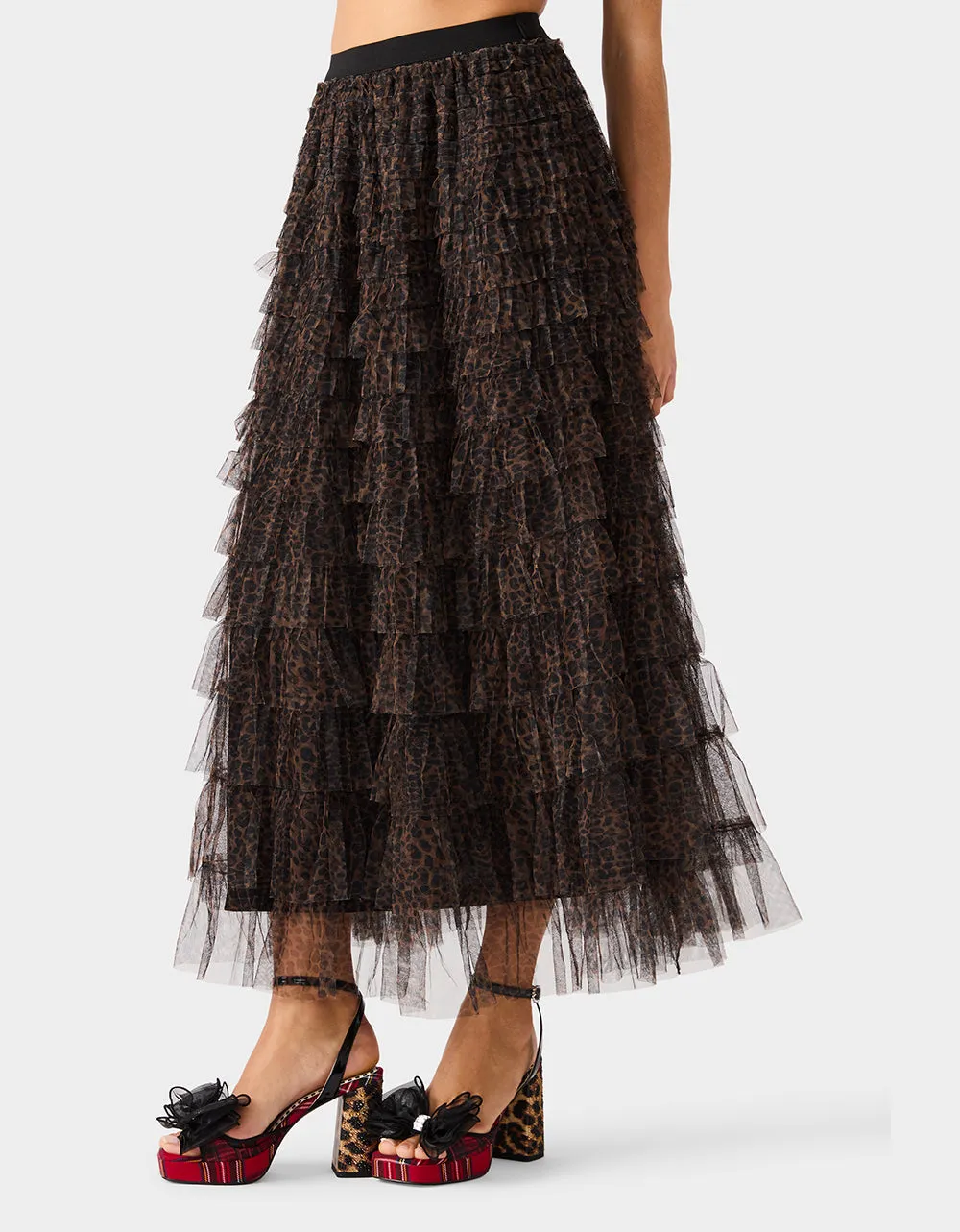 RUFFLED MAXI SKIRT LEOPARD sold by Betsey Johnson product image thumbnail 3