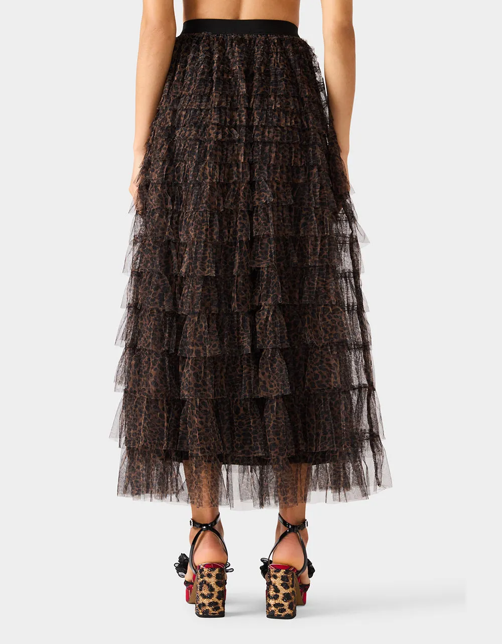 RUFFLED MAXI SKIRT LEOPARD sold by Betsey Johnson product image thumbnail 4