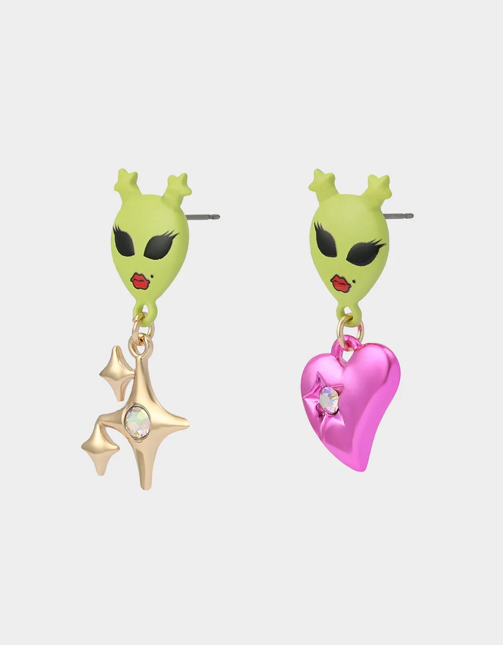 ALIEN MISMATCH DROP EARRINGS MULTI sold by Betsey Johnson product image thumbnail 2