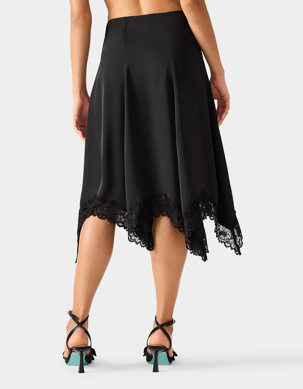 LACE SLIP MIDI SKIRT BLACK sold by Betsey Johnson product image thumbnail 5