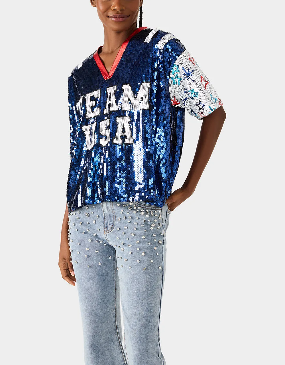 TEAM USA JERSEY BLUE sold by Betsey Johnson product image thumbnail 4