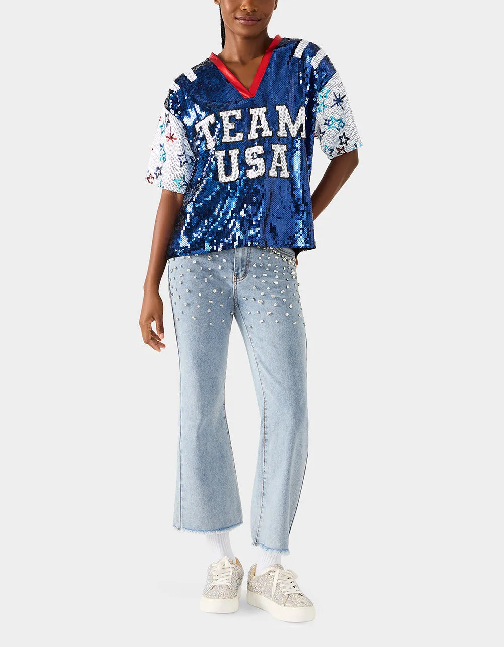 TEAM USA JERSEY BLUE sold by Betsey Johnson product image thumbnail 3