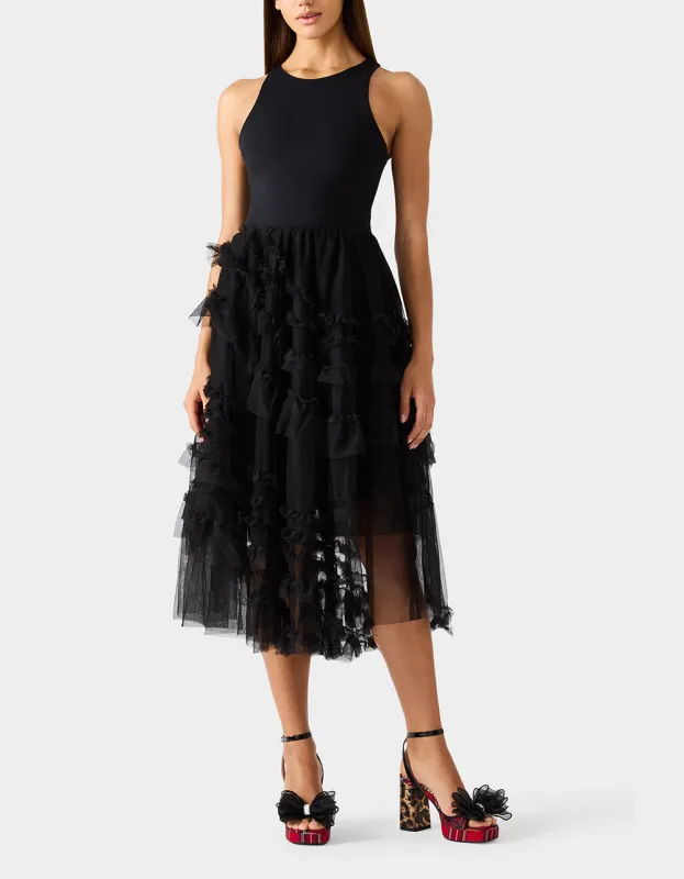BETSEY'S RUFFLE TULLE SKIRT BLACK sold by Betsey Johnson