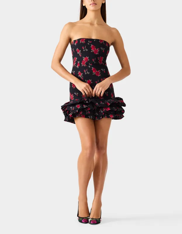 ROSIE POSIE DRESS BLACK sold by Betsey Johnson