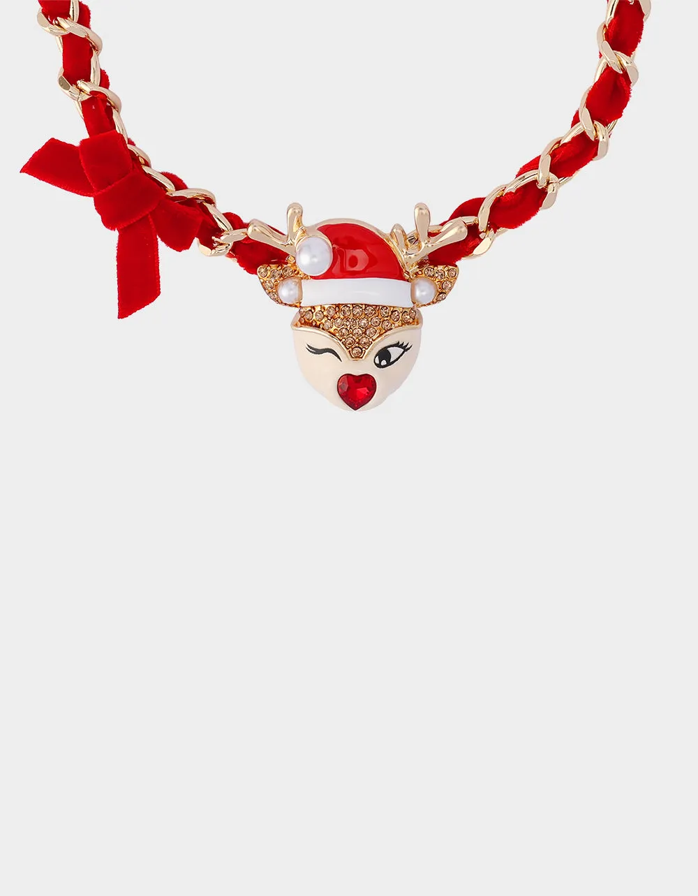 REINDEER BOW SHORT PENDANT sold by Betsey Johnson product image thumbnail 3