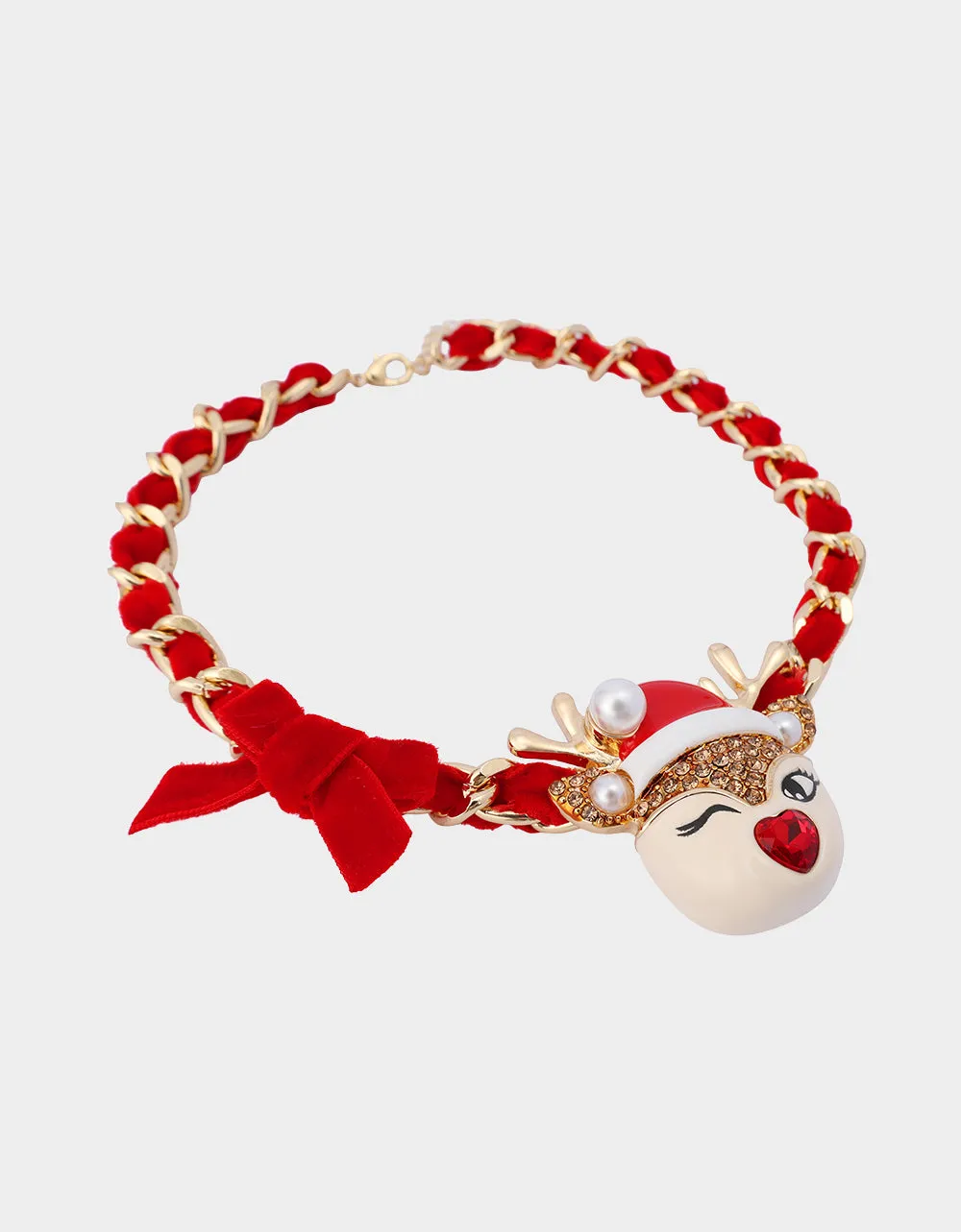 REINDEER BOW SHORT PENDANT sold by Betsey Johnson product image thumbnail 4