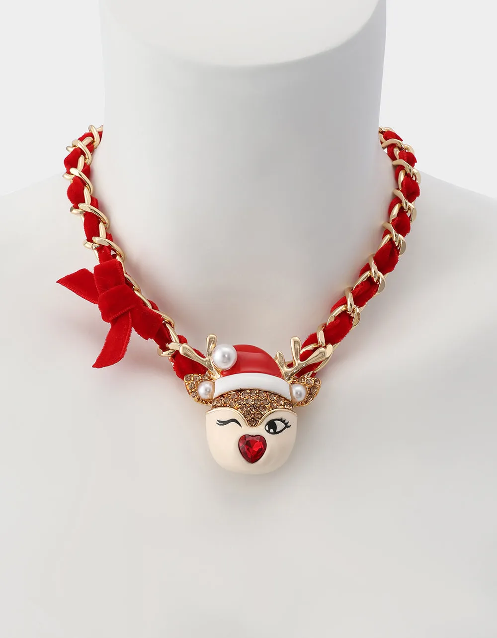 REINDEER BOW SHORT PENDANT sold by Betsey Johnson product image thumbnail 2