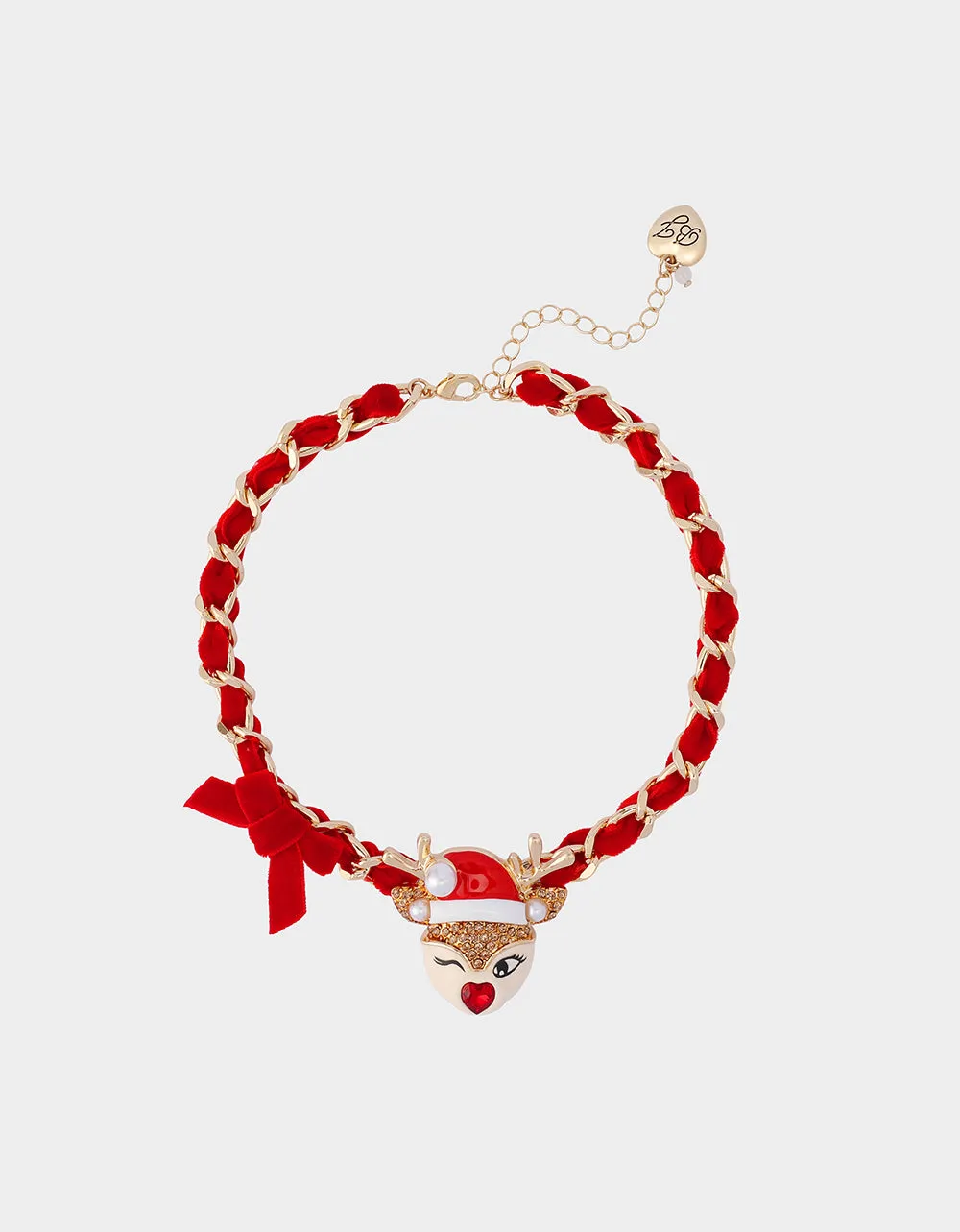 REINDEER BOW SHORT PENDANT sold by Betsey Johnson