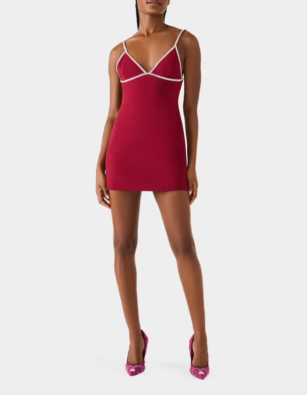 CRYSTAL SLIP DRESS WINE sold by Betsey Johnson