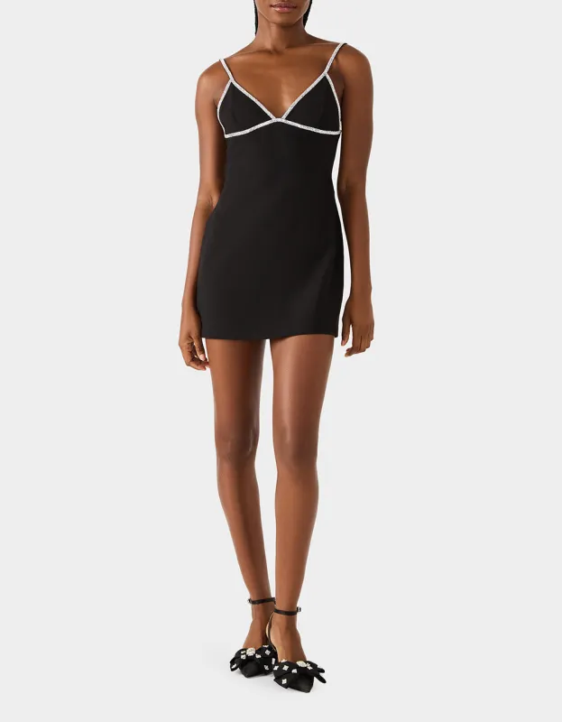 CRYSTAL SLIP DRESS BLACK sold by Betsey Johnson