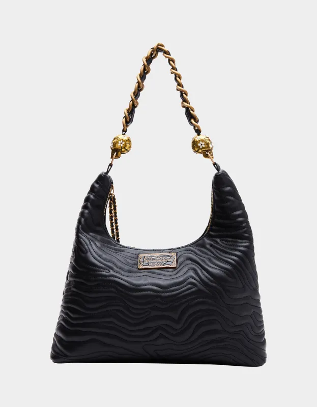 TWO HEADS HOBO BAG BLACK | RE:LUV sold by Betsey Johnson