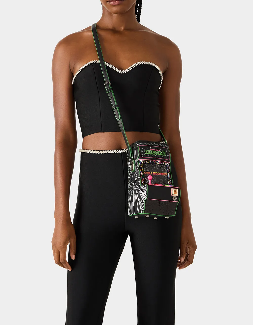 KITSCH SCORED! CROSSBODY BLACK/MULTI sold by Betsey Johnson product image thumbnail 2