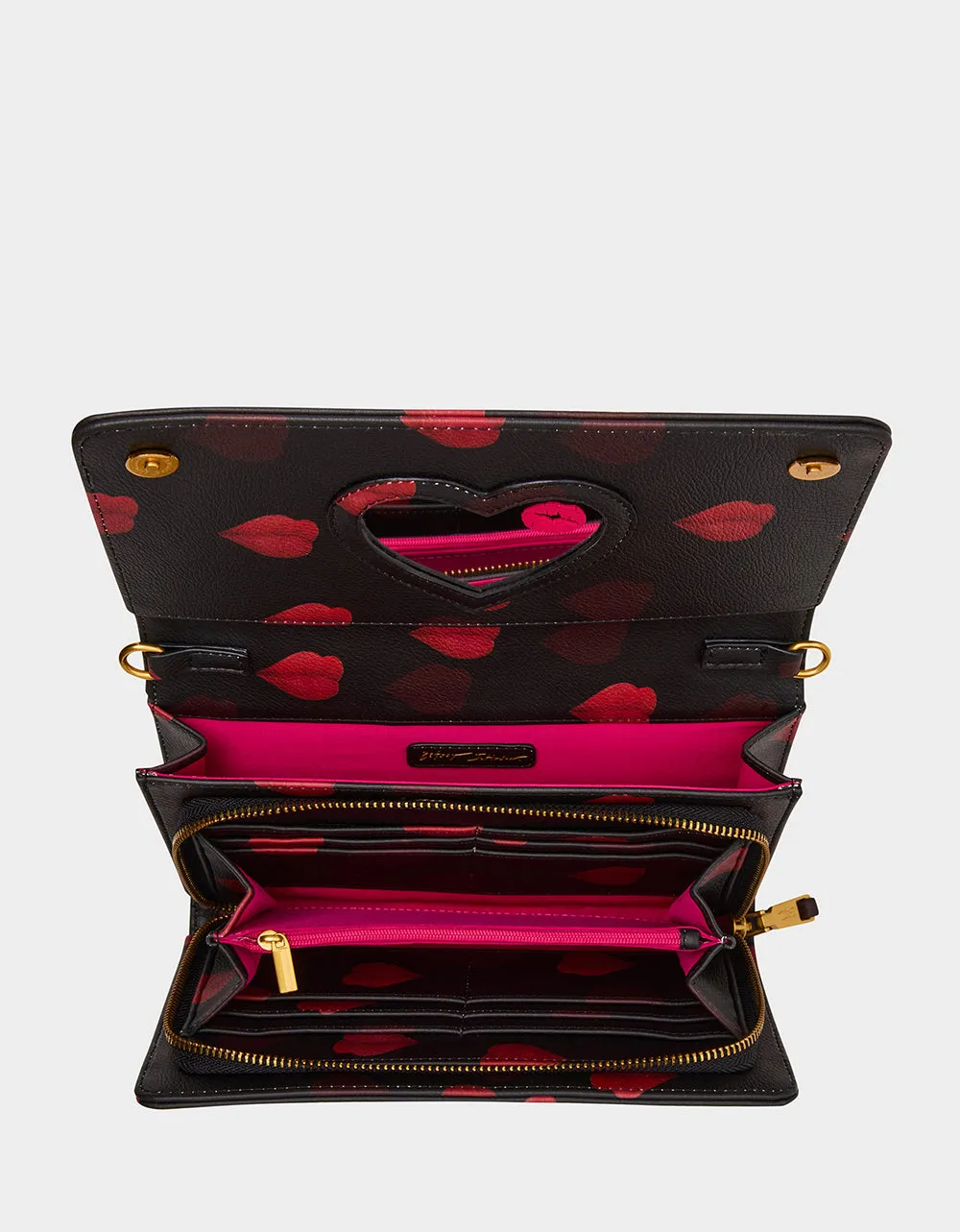 KISSES WALLET ON CHAIN BLACK/MULTI sold by Betsey Johnson product image thumbnail 5