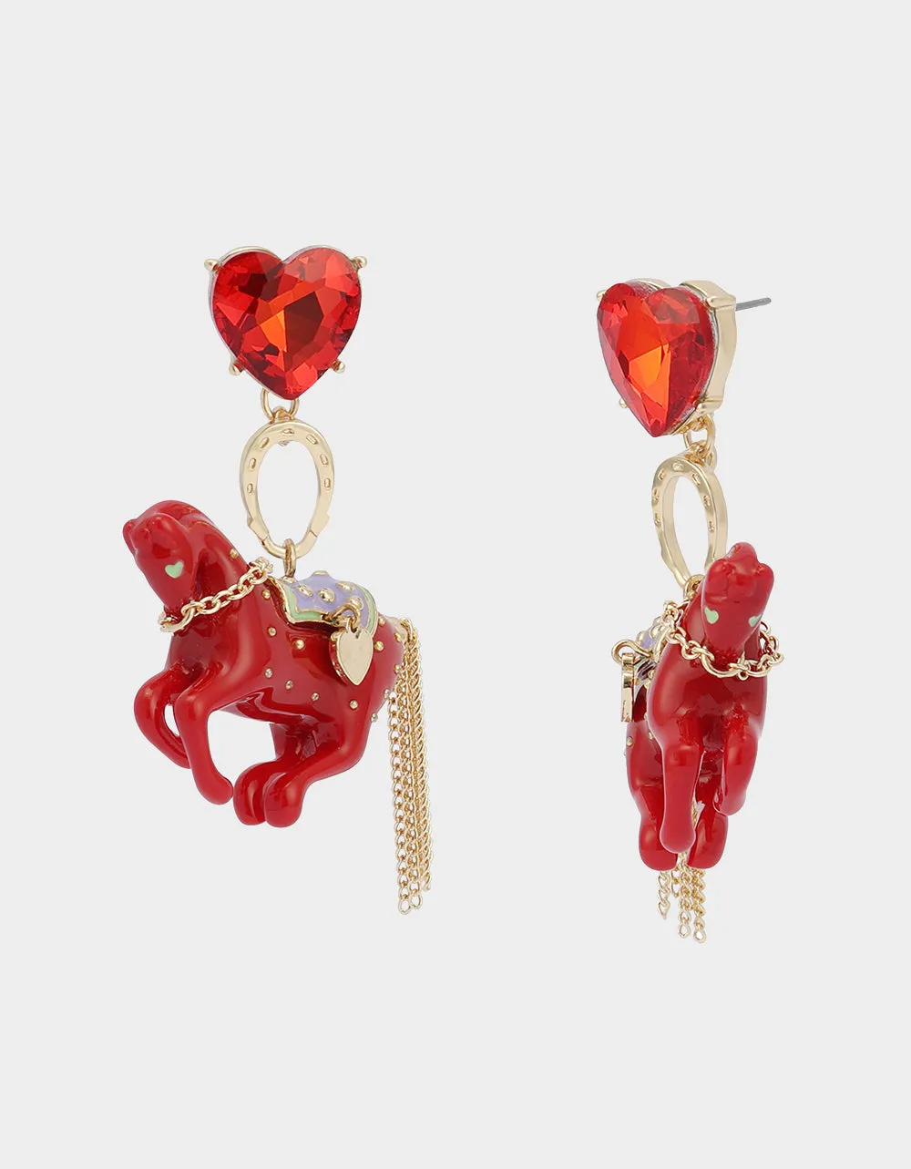 YEAR OF THE HORSE DROP EARRINGS RED sold by Betsey Johnson product image thumbnail 2