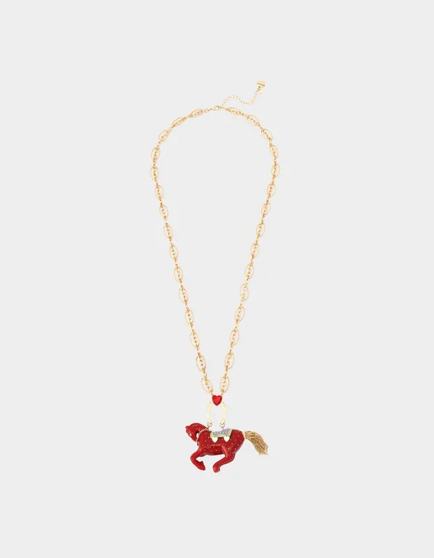 YEAR OF THE HORSE PENDANT RED sold by Betsey Johnson