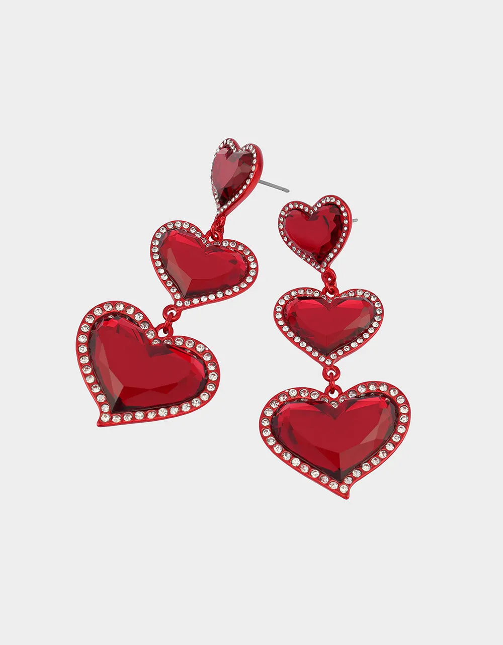 LOVE SPELL DROP EARRINGS RED sold by Betsey Johnson product image thumbnail 3