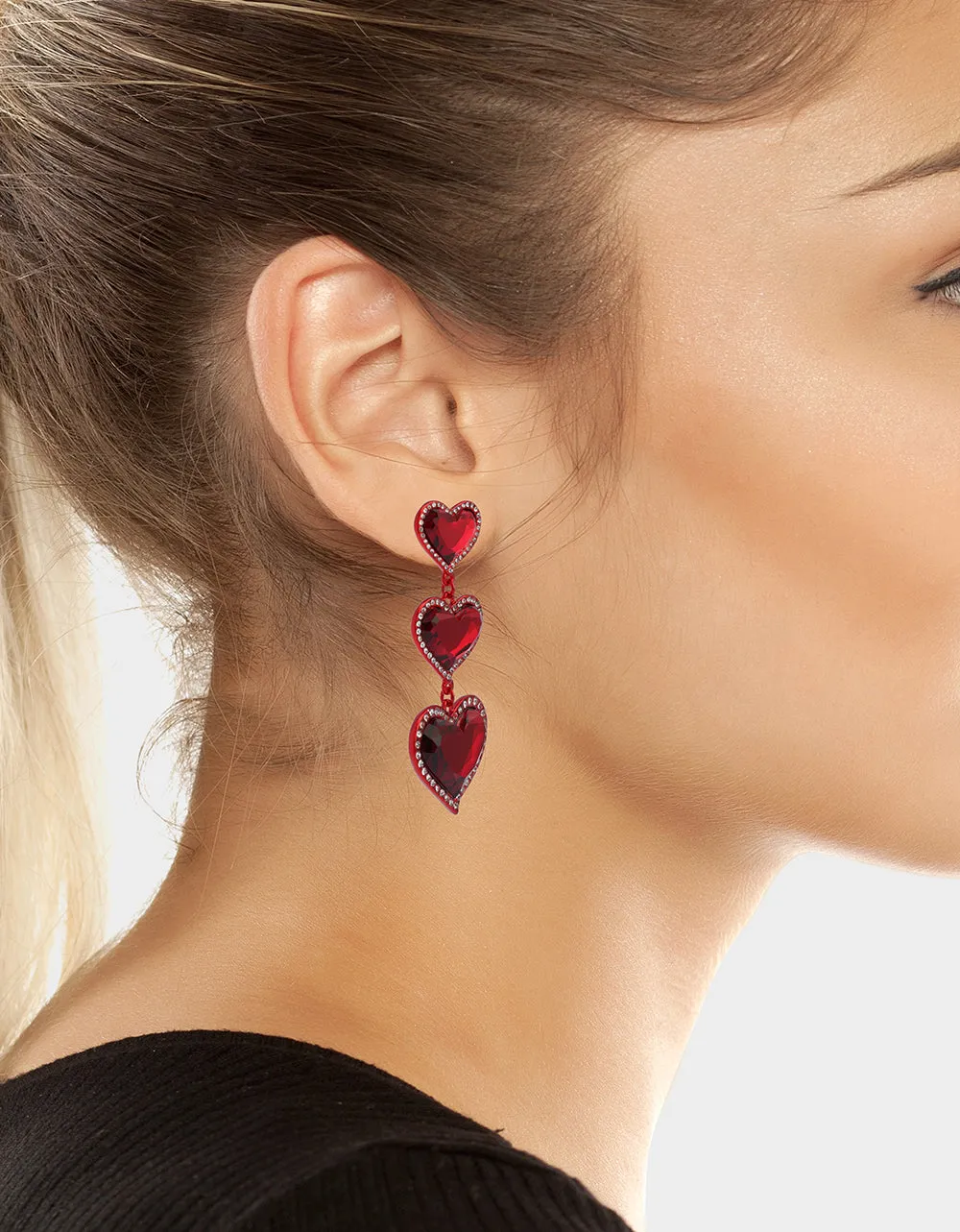 LOVE SPELL DROP EARRINGS RED sold by Betsey Johnson product image thumbnail 5