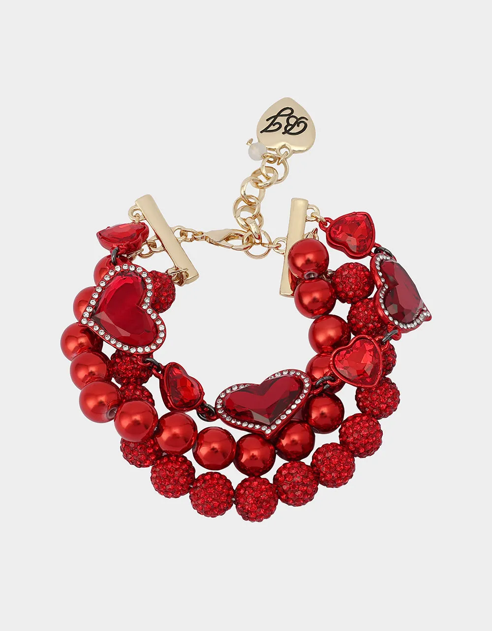 LOVE SPELL MULTI BRACELET RED sold by Betsey Johnson