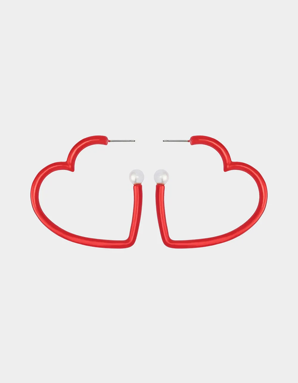 HEART HOOP EARRINGS RED sold by Betsey Johnson product image thumbnail 3