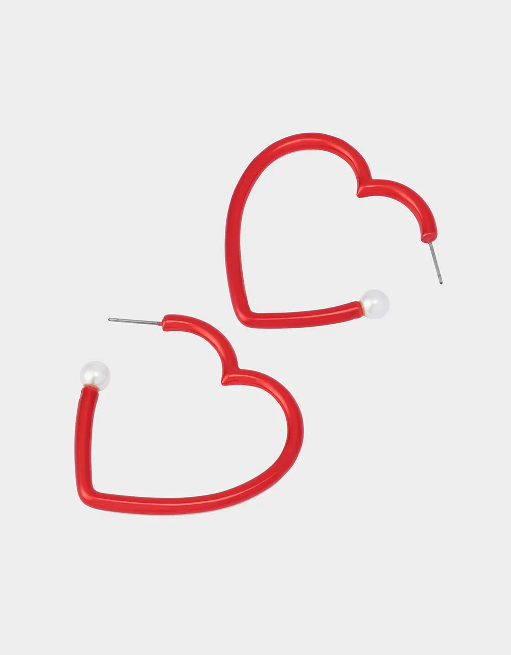 HEART HOOP EARRINGS RED sold by Betsey Johnson product image thumbnail 4