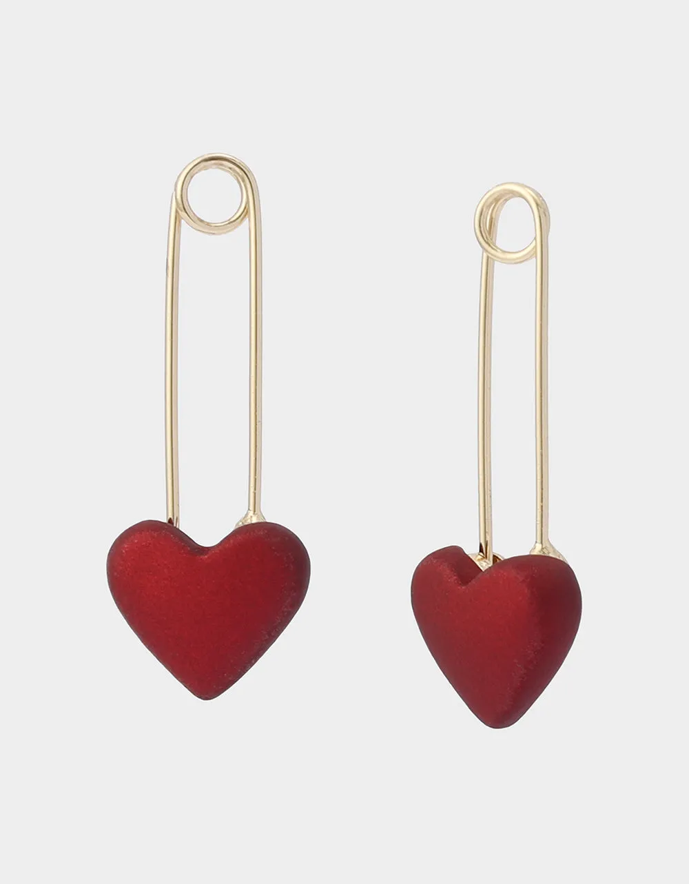 HEART SAFETY PIN DROP EARRINGS sold by Betsey Johnson