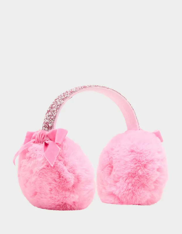 EMBELLISHED BAND EARMUFF WITH BOW PINK sold by Betsey Johnson