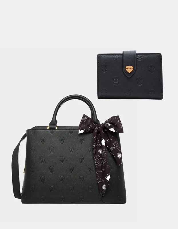 SKULLICIOUS SATCHEL/WALLET BUNDLE sold by Betsey Johnson