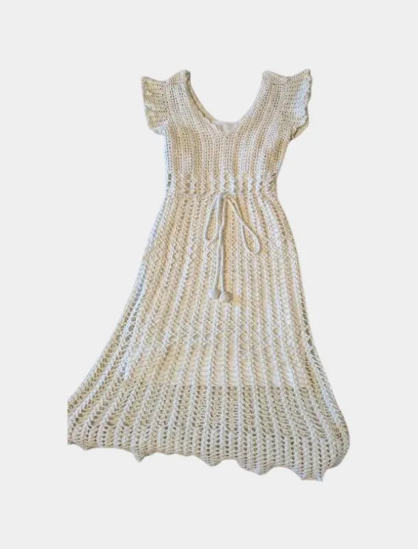 Crochet dress beige | RE:LUV sold by Betsey Johnson