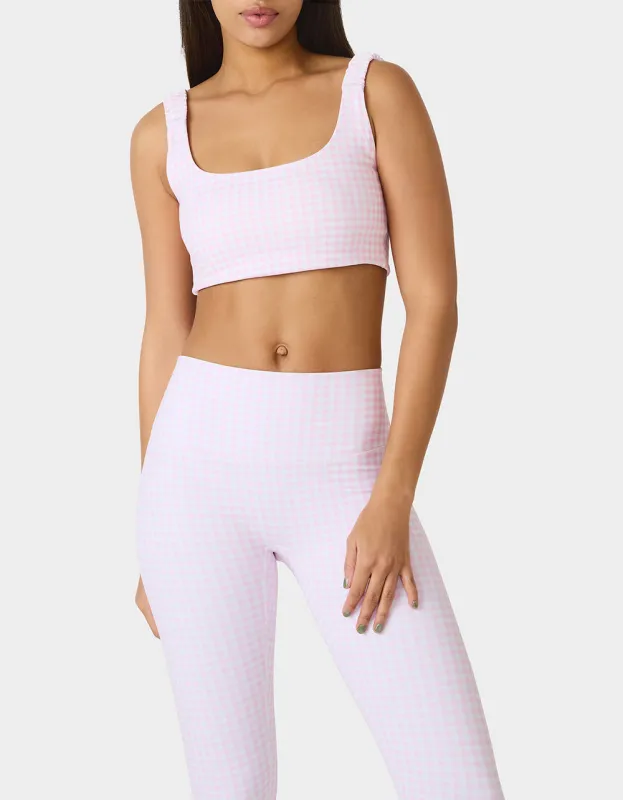 GINGHAM PRINT BRA TOP PINK MULTI sold by Betsey Johnson