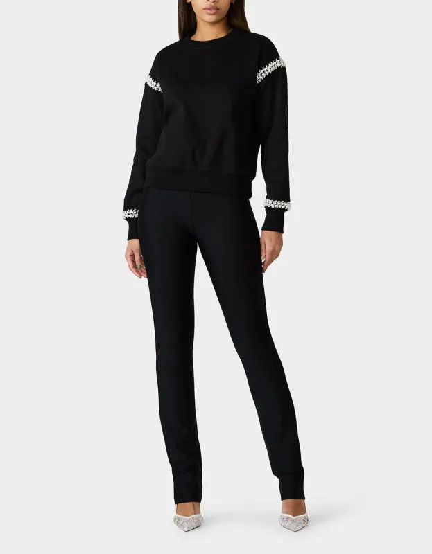 SWEATSHIRT A LA PEARL BLACK sold by Betsey Johnson