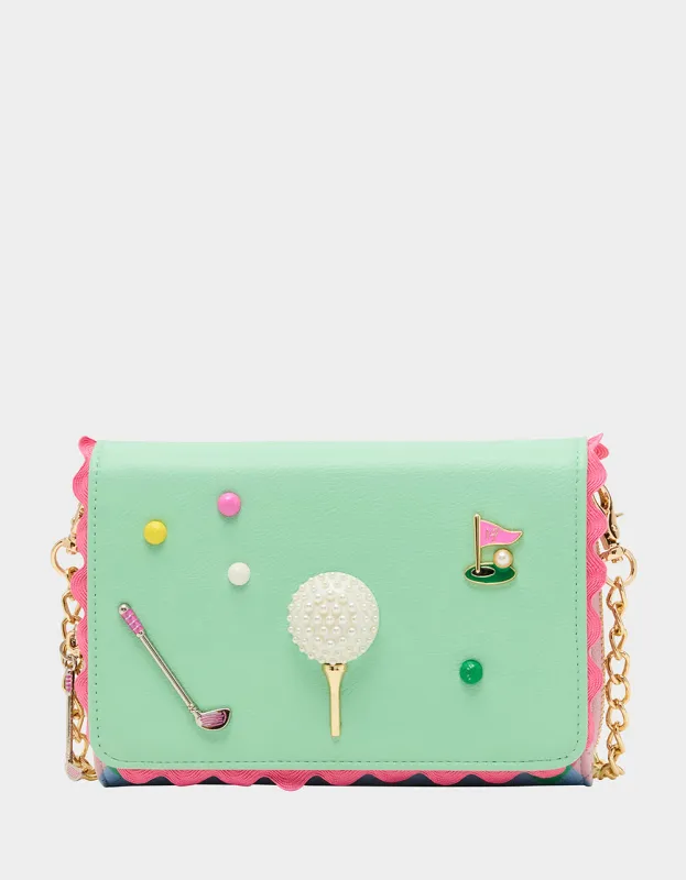 GONE CLUBBING WALLET ON CHAIN MULTI made by Betsey Johnson