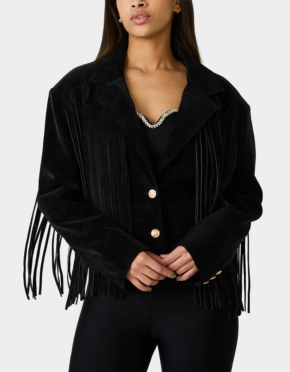 FRINGE FEVER JACKET BLACK sold by Betsey Johnson product image thumbnail 2