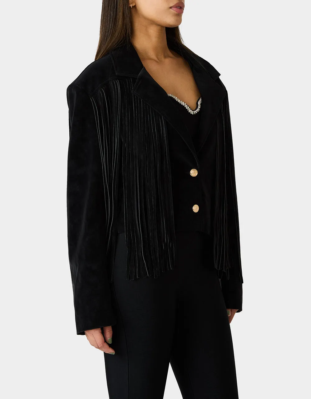 FRINGE FEVER JACKET BLACK sold by Betsey Johnson product image thumbnail 4