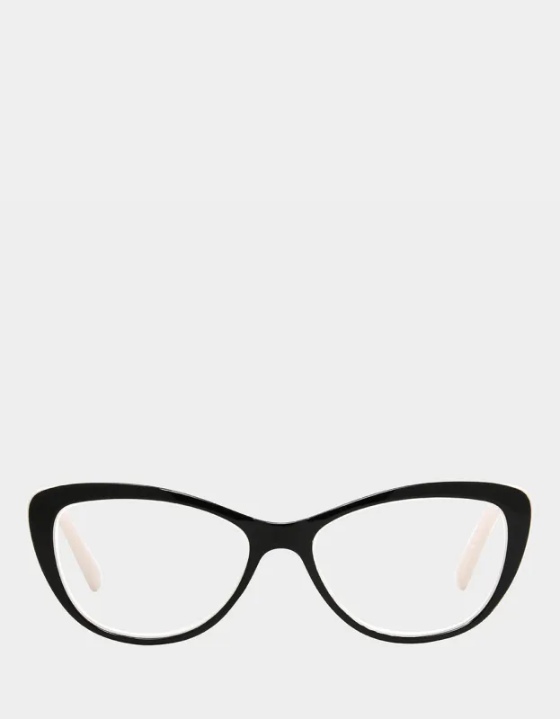 EFFORTLESS CHIC CAT EYE READING GLASSES BLACK sold by Betsey Johnson