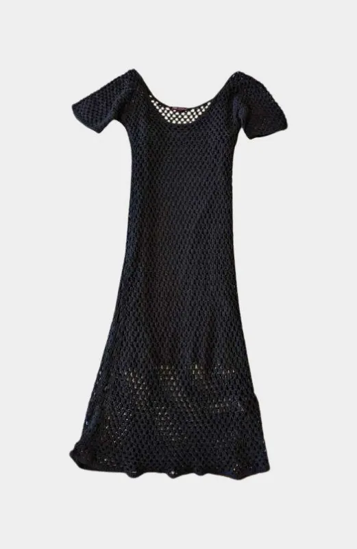 Black crochet dress | RE:LUV sold by Betsey Johnson
