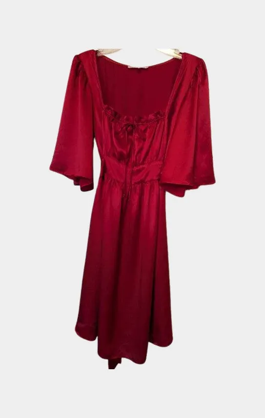 Red silk dress | RE:LUV sold by Betsey Johnson product image thumbnail 2
