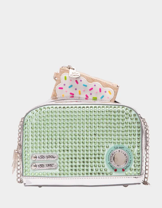 KITSCH GET TOASTED CROSSBODY GREEN | RE:LUV sold by Betsey Johnson