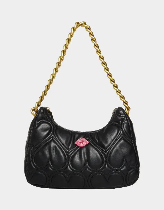 SMOOCHES SHOULDER BAG BLACK | RE:LUV sold by Betsey Johnson