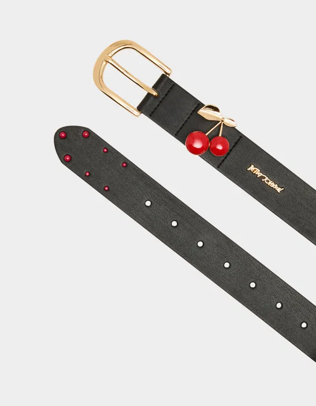 CHERRY KEEPER BELT 34MM BLACK sold by Betsey Johnson