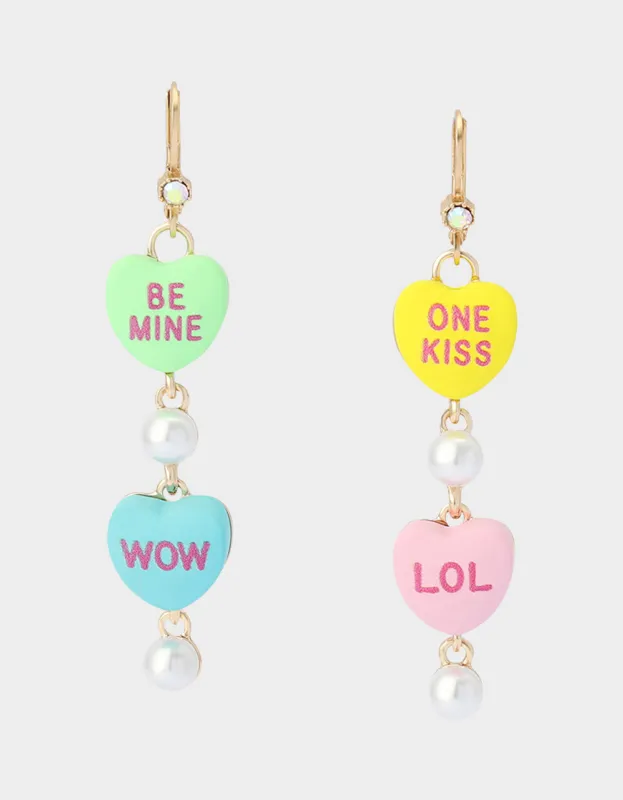 SWEETHEART LINEAR EARRINGS MULTI sold by Betsey Johnson